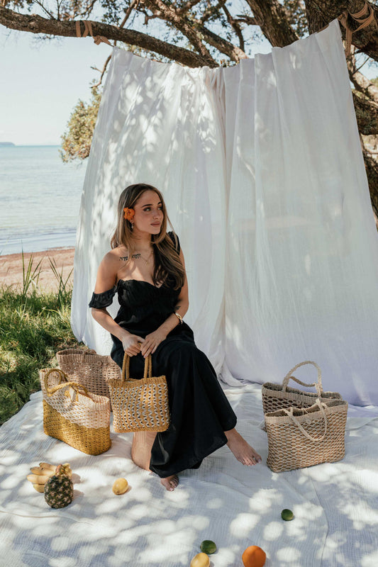 Lolita Small Woven Tote